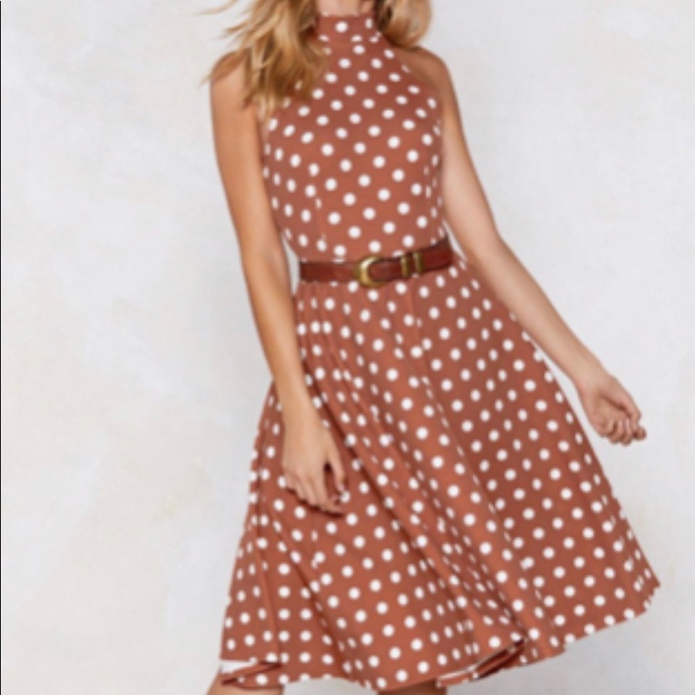 Nasty Gal High on the Agenda Polka Dot Dress